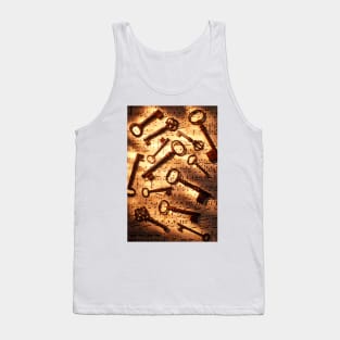 Old skeleton keys on sheet music Tank Top